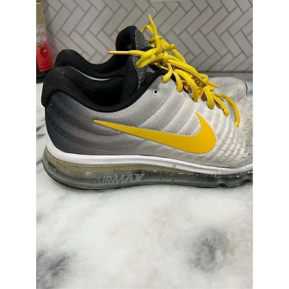 Nike iD Squad Air Max 2017 yellow Swoosh 918091-992 Pink Men’s Sz 10.5 Nikeid